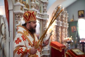 Епископ Антоний совершил Божественную литургию в храме Архистратига Михаила станицы Романовской