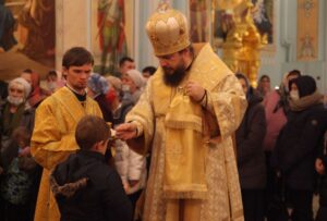 Епископ Антоний совершил Всенощное бдение в волгодонском кафедральном соборе Рождества Христова