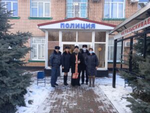 Благочинный церквей Песчанокопского округа, протоиерей Сергий Степанов в день Богоявления Господня посетил Целинское отделение полиции