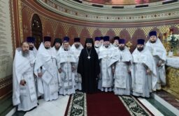 Епископ Антоний и священнослужители Волгодонской епархии приняли участие в праздничной Литургии в Патриаршем Вознесенском войсковом всеказачьем соборе Новочеркасска